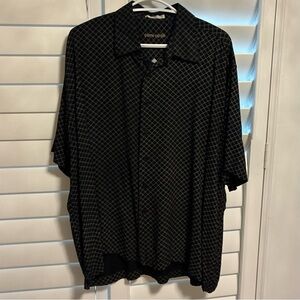 Pierre Cardin Patterned Rayon Button up - Size XL